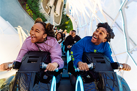 Young Guests On Tron Lightcycle Run